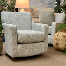 Load image into Gallery viewer, Blue &amp; Ivory Geometric Swivel Glider
