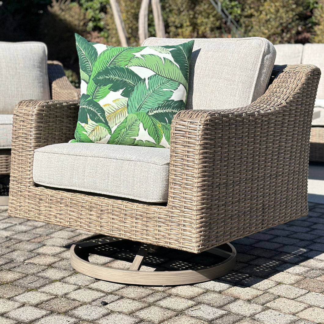 Sandstone Outdoor Swivel Chair