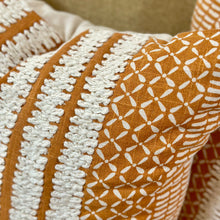 Load image into Gallery viewer, Orange/White Down Alternative Pillow
