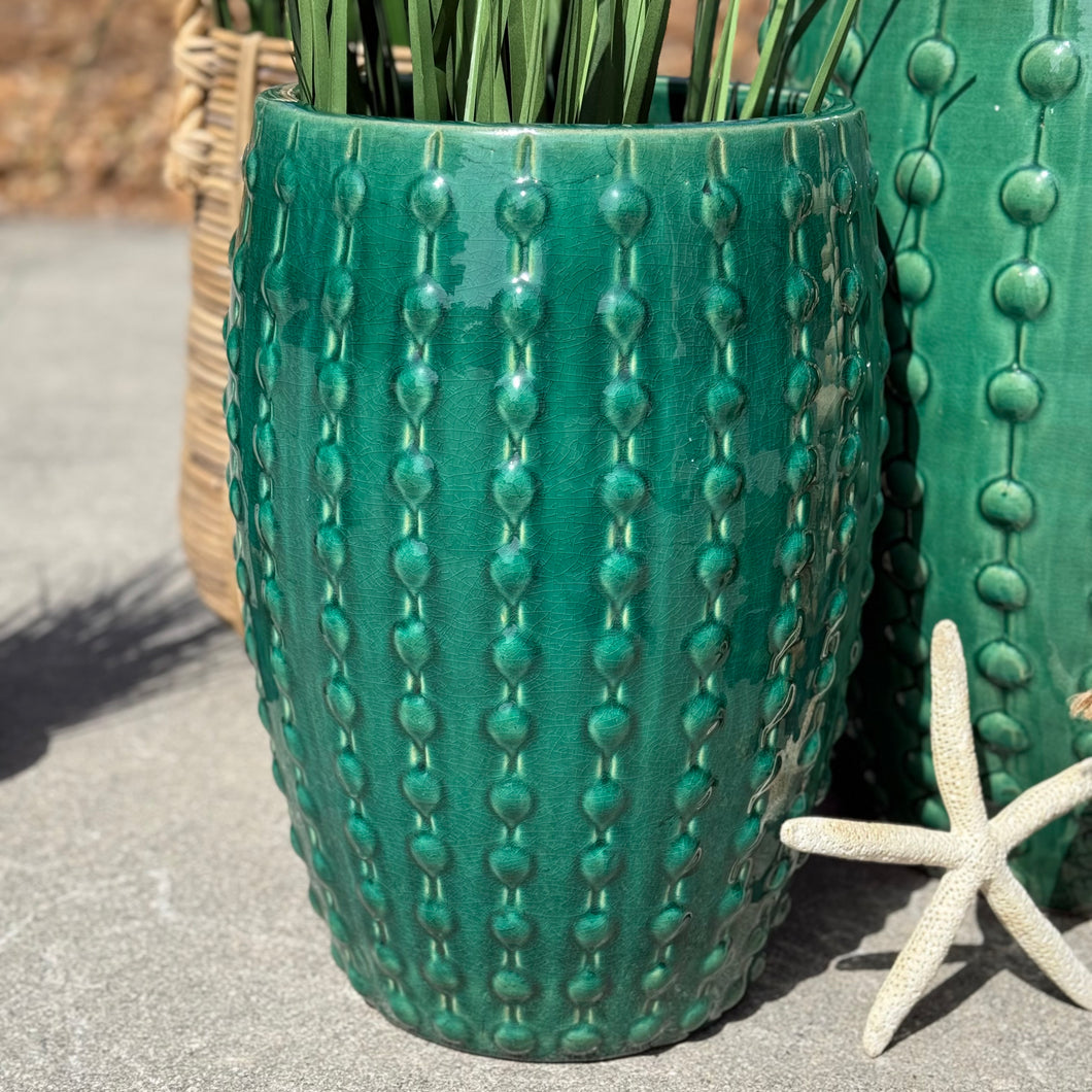 LG Green Textured Clay Pot