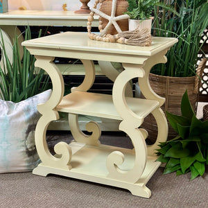 Cream Scroll Side Table