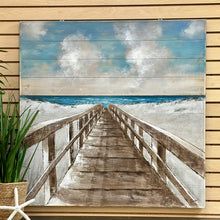 Load image into Gallery viewer, Coastal Boardwalk On Wood
