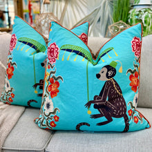 Load image into Gallery viewer, Left Monkey/Leopard Down Pillow

