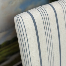 Load image into Gallery viewer, Linen &amp; Blue Striped Counter Stool
