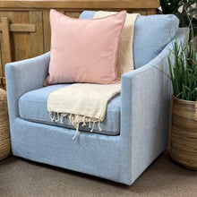 Load image into Gallery viewer, Imperfect Powder Blue Swivel Chair
