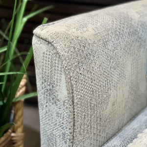 Grey Abstract Wedge Arm Chair