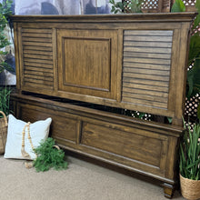 Load image into Gallery viewer, King Mocha Wood Shutter Bed
