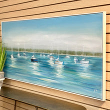 Load image into Gallery viewer, Turquoise Sail Boats Art
