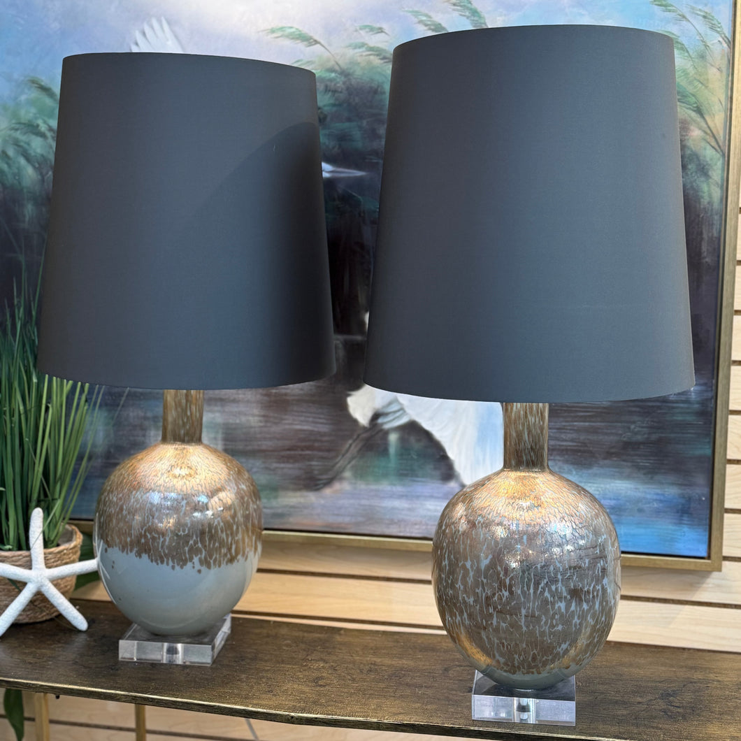 Grey/Taupe Lamp w/ Grey Shade