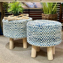 Load image into Gallery viewer, Woven Denim Stool
