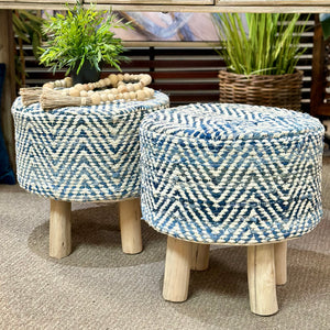 Woven Denim Stool