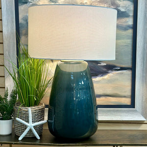 Lg Teal Lamp