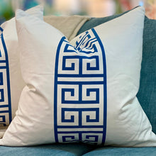 Load image into Gallery viewer, Blue Pattern Down Pillow
