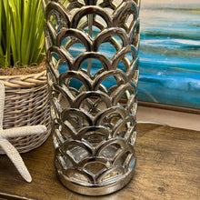 Load image into Gallery viewer, Chrome Geometric Table Lamp
