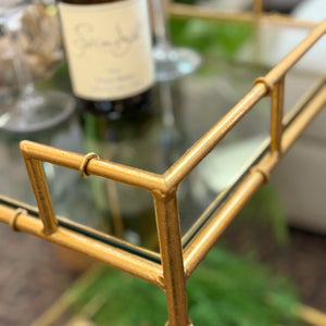 Gold Mirrored Bar Cart