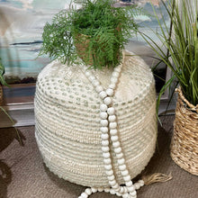 Load image into Gallery viewer, Sage &amp; Ivory Rounded Pouf
