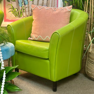 Lime Green Barrel Chair
