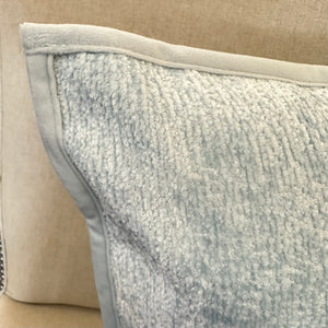 Light Blue Chenille Pillow