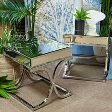 Load image into Gallery viewer, Mirrored Chrome Side Table
