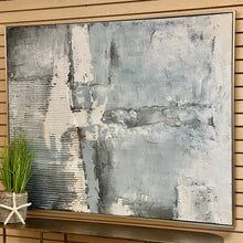 Load image into Gallery viewer, LG Hand Painted Blue-Grey Abstract
