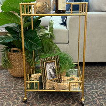 Load image into Gallery viewer, Gold Mirrored Bar Cart
