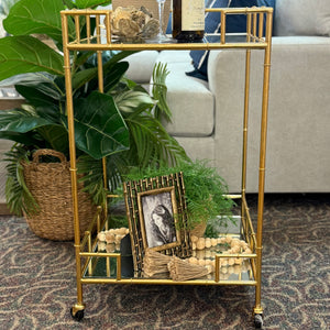 Gold Mirrored Bar Cart