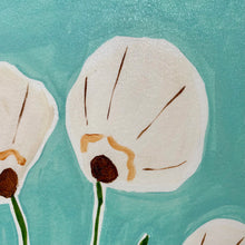 Load image into Gallery viewer, Aqua/White Flowers II Art
