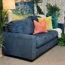 Load image into Gallery viewer, Blue Chenille Sleeper Sofa
