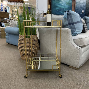 Gold Mirrored Bar Cart