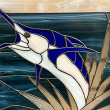 Load image into Gallery viewer, Stained Glass Marlin Wall Hanging
