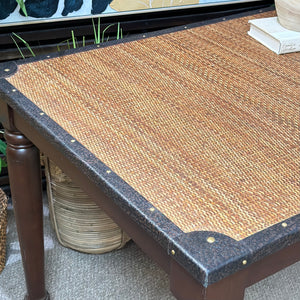 Rattan Top Mocha Table