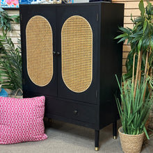 Load image into Gallery viewer, 2DR Black Cane Cabinet
