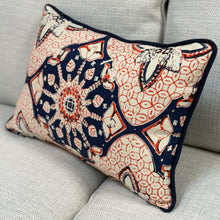 Load image into Gallery viewer, Orange Quadrille Designer Lumbar
