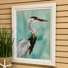 Load image into Gallery viewer, Right Aqua Heron Giclee Art
