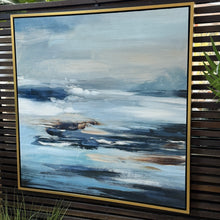 Load image into Gallery viewer, Hand Painted Blue Abstract Art
