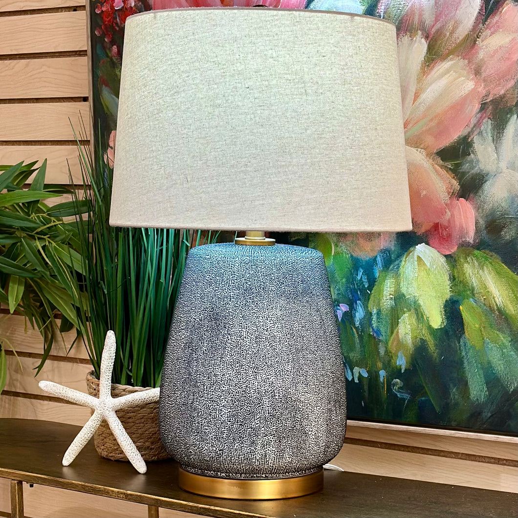 Textured Blue Lamp