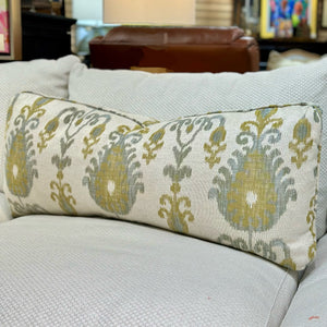 Yellow Gray Ikat Lumbar