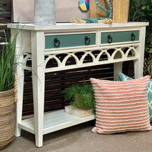 Load image into Gallery viewer, 2DRW Teal/Ivory Console
