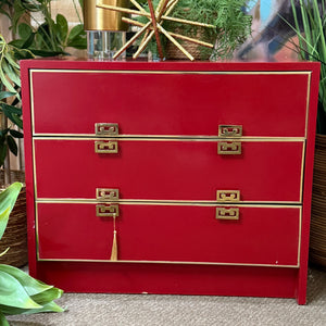 Chinoiserie Campaign Nightstand