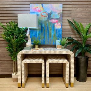 Waterfall Mother of Pearl Side Table