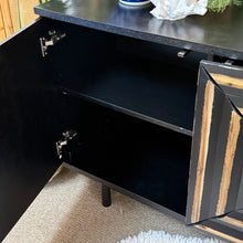Load image into Gallery viewer, Black &amp; Gold 3DRW Cabinet
