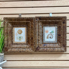 Load image into Gallery viewer, Woven Framed Nautilus Art
