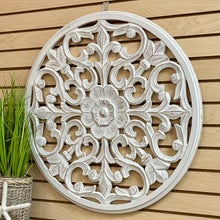 Load image into Gallery viewer, Carved White Wooden Wall Art
