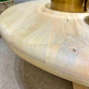 Round Mango Wood Coffee Table