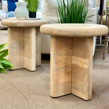 Load image into Gallery viewer, Round Mango Wood Side Table

