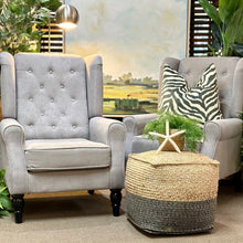 Load image into Gallery viewer, Grey Wingback Chair
