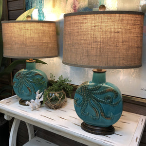 Turquoise Octopus Lamp