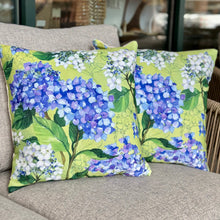 Load image into Gallery viewer, In/Outdoor Hydrangea Pillow
