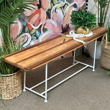 Load image into Gallery viewer, Reclaimed Wood/Metal Bench
