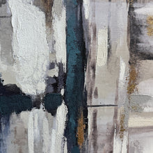 Load image into Gallery viewer, Gold/Blue/Grey Abstract

